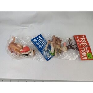 Christmas Ornament Flocked Deer Dog Wiggle Eyes Walmart